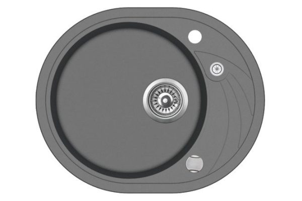 Мойка врезная с крылом Teka Clave 45 S-TQ Q Alugraumetallic 58х47х20 см