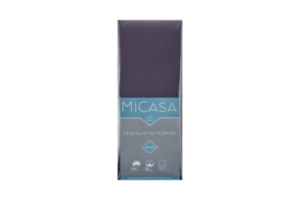Простыня на резинке MICASA Calma Сатин 90х200 см