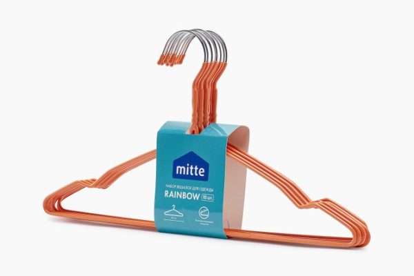 Набор вешалок для одежды MITTE Rainbow 10 шт.