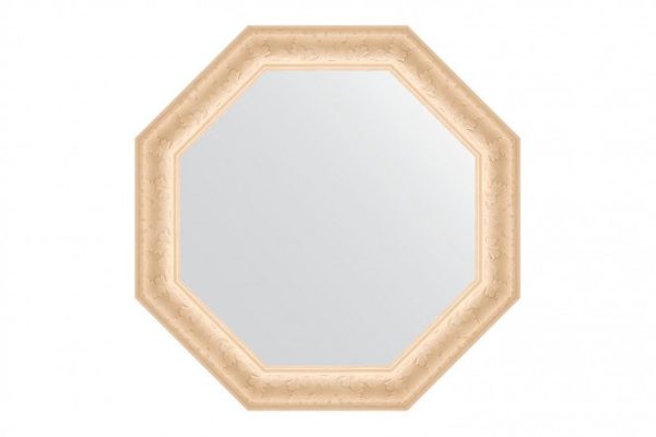 Зеркало настенное в багетной раме EVOFORM Octagon BY 7331, старый гипс 70х70 см
