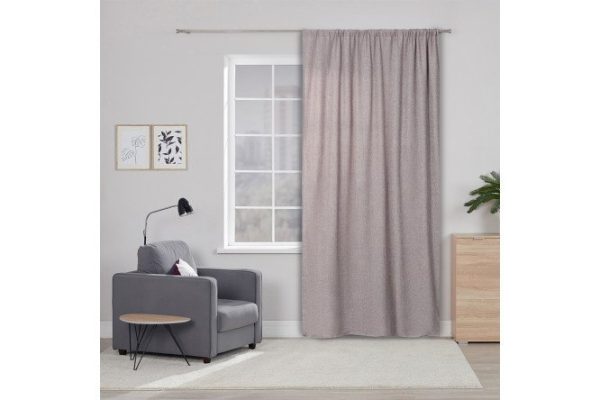 Штора ESTUDI BLANCO Dora 180х280 см, 1 шт., цвет серый, кофейный