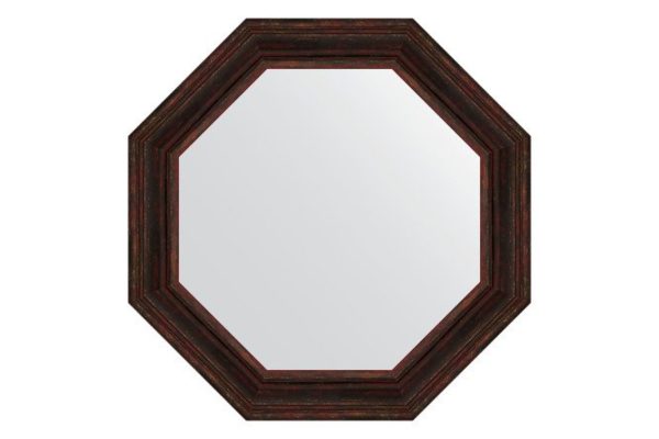 Зеркало настенное в багетной раме EVOFORM Octagon BY 3828, тёмный прованс 79.2х79.2 см