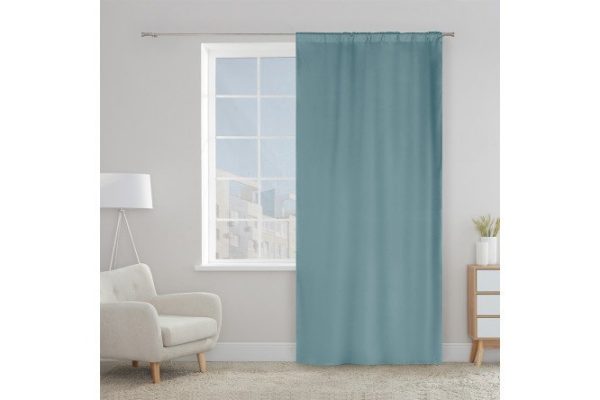 Штора MICASA Janelle 145х260 см, 1 шт., цвет бирюзовый