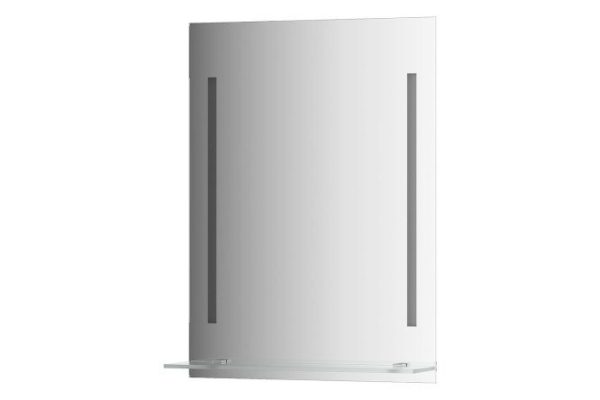 Зеркало настенное EVOFORM Ledline-S c полочкой и 2-мя встроенными LED-светильниками, BY 2161 55х75 см