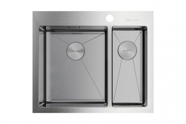 Мойка врезная OMOIKIRI Akisame 60-2-IN-L 4993775, нержавеющая сталь 60.5х51х20 см
