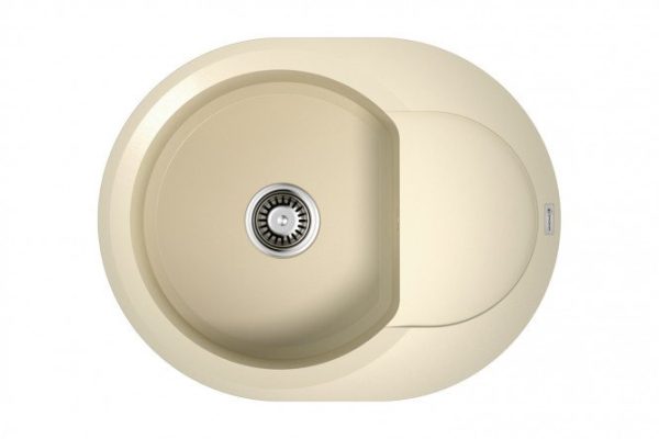 Мойка врезная с крылом OMOIKIRI Sakaime 60E-BE 4993121, ваниль 60х47х19.5 см