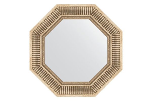 Зеркало настенное в багетной раме EVOFORM Octagon BY 3814, серебряный акведук 57.8х57.8 см
