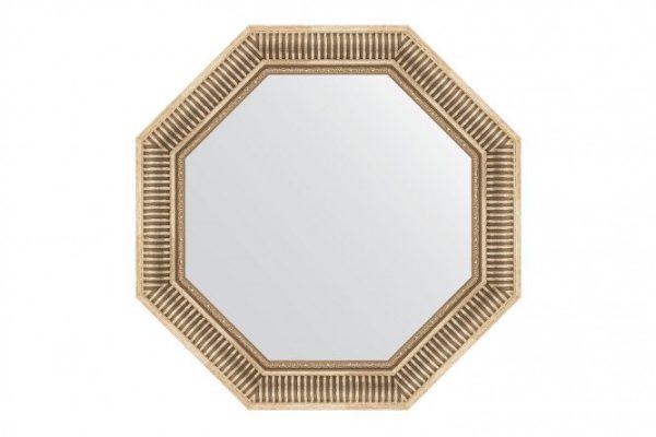Зеркало настенное в багетной раме EVOFORM Octagon BY 7361, серебряный акведук 72х72 см