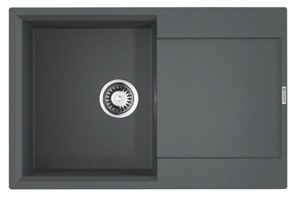 Мойка врезная с крылом OMOIKIRI Daisen 78T-GR 4993584 78х51х23 см