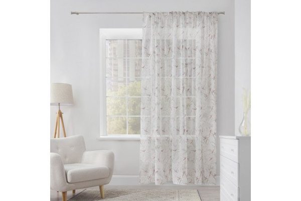 Тюль MICASA Lola 300х275 см, 1 шт., цвет белый, зелёный, розовый