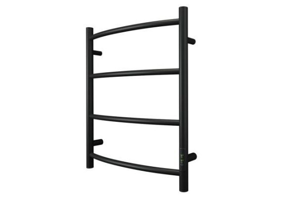 Полотенцесушитель электрический POINT Афина П4, чёрный PN04856B 53.2х60х9.2 см