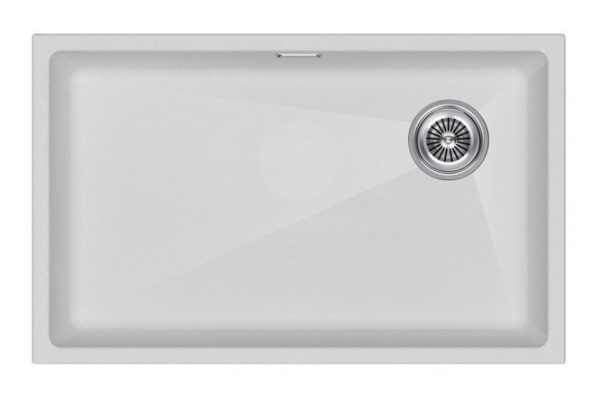 Мойка врезная PAULMARK Lumi 74UNI-SKEW IT-GRANIT LU74SK-WH 74х44х21 см