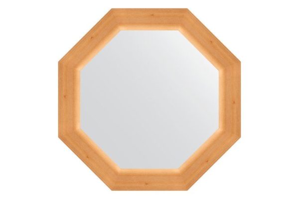 Зеркало настенное в багетной раме EVOFORM Octagon BY 3718, сосна 51.6х51.6 см