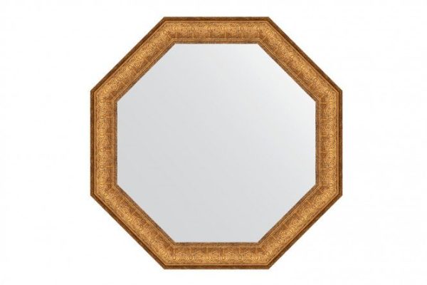Зеркало настенное в багетной раме EVOFORM Octagon BY 7325, медный эльдорадо 68х68 см