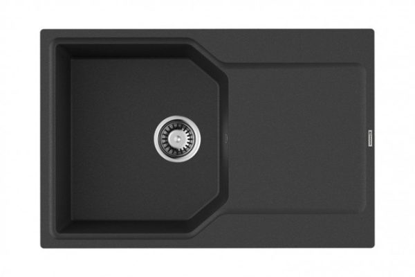 Мойка врезная с крылом OMOIKIRI Yonaka 78-BL 4993708, чёрный 78х51х19 см