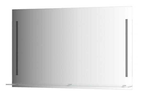 Зеркало настенное EVOFORM Ledline-S c полочкой и 2-мя встроенными LED-светильниками, BY 2167 120х75 см