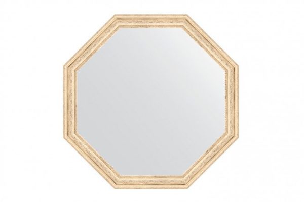 Зеркало настенное в багетной раме EVOFORM Octagon BY 3964, слоновая кость 64х64 см