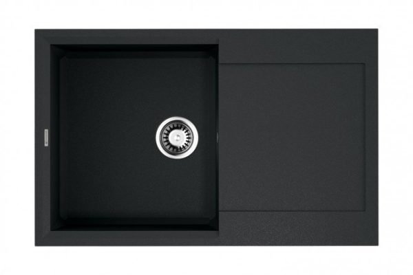 Мойка врезная с крылом OMOIKIRI Sakaime 79-BL 4993276, чёрный 79х50х20 см