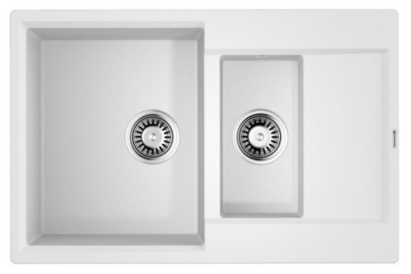 Мойка врезная с крылом OMOIKIRI Daisen 78-2T-WH 4993530 78х51х23 см