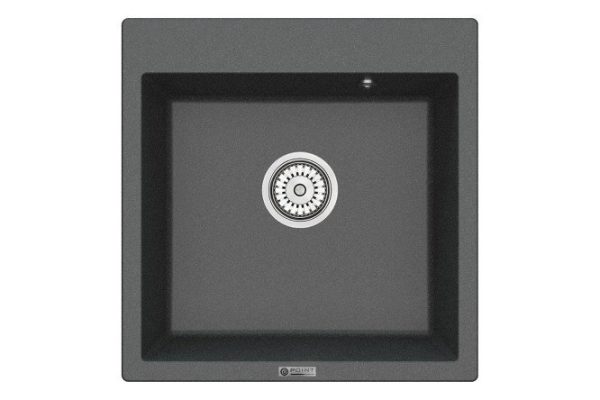 Мойка кухонная врезная POINT Арбель 51 PN3001GR, графит 52х51х22 см