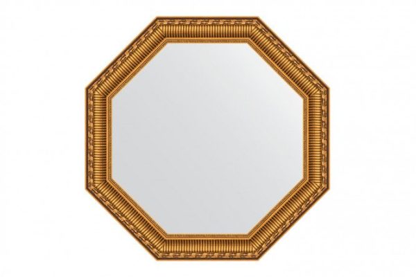 Зеркало настенное в багетной раме EVOFORM Octagon BY 3983, золотой акведук 55х55 см
