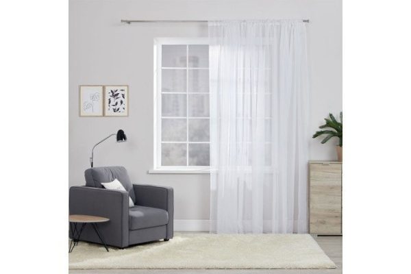 Тюль на ленте MITTE Emiline 500х280 см, 1 шт., цвет Белый