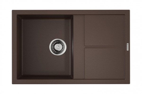 Мойка врезная с крылом OMOIKIRI Sumi 79-DC 4993666, тёмный шоколад 79х50х20 см