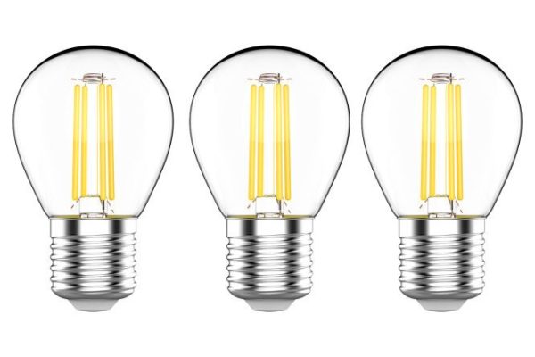 Набор ламп светодиодных Gauss Basic Filament 1051216T, 3 шт., 5.5W, E27, Тёплый свет
