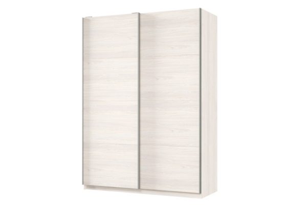 Шкаф-купе 2-дверный Практик 160х220х60 см, ясень анкор светлый, профиль серебро