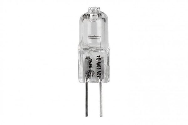 Лампа галогенная ЭРА G4-JC-20W-12V 20W, G4, Тёплый