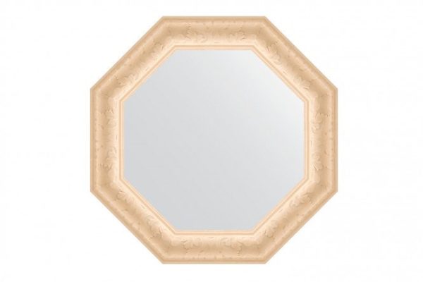 Зеркало настенное в багетной раме EVOFORM Octagon BY 7330, старый гипс 60х60 см