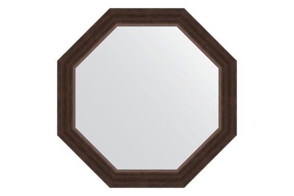 Зеркало настенное в багетной раме EVOFORM Octagon BY 3722, палисандр 61.6х61.6 см