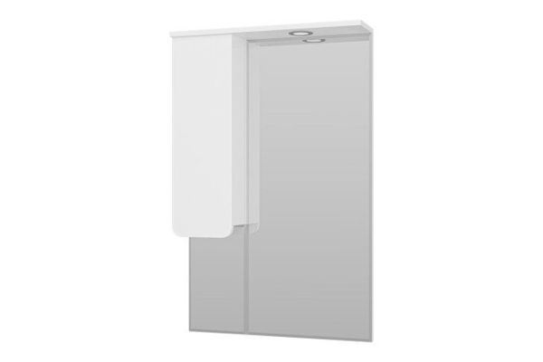 Зеркало-шкаф Чегет 65 П-Чег-02065-01Л c LED-подсветкой 65х100х17 см, Левый