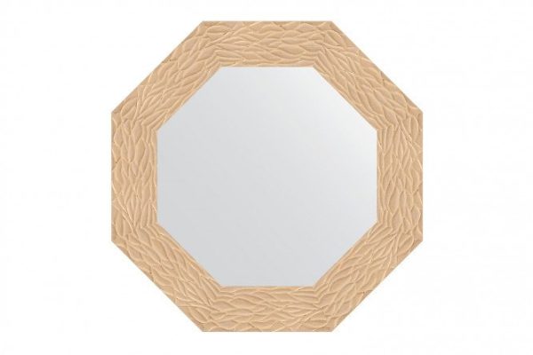 Зеркало настенное в багетной раме EVOFORM Octagon BY 7348, золотые дюны 61х61 см