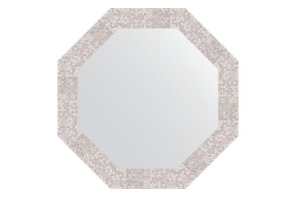Зеркало настенное в багетной раме EVOFORM Octagon BY 3746, соты алюминий 63х63 см