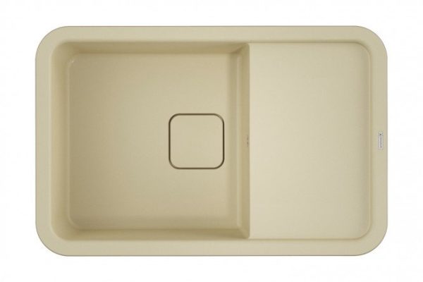 Мойка врезная с крылом OMOIKIRI Tasogare 78-BE 4993744, ваниль 78х51х19 см