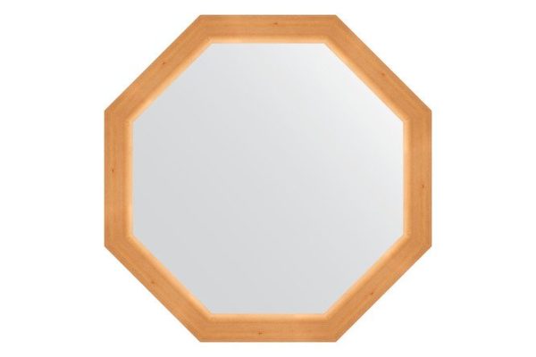 Зеркало настенное в багетной раме EVOFORM Octagon BY 3720, сосна 71.6х71.6 см