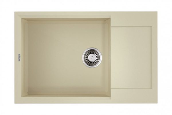 Мойка врезная с крылом OMOIKIRI Sakaime 78-LB-BE 4993901, ваниль 78х50х20 см