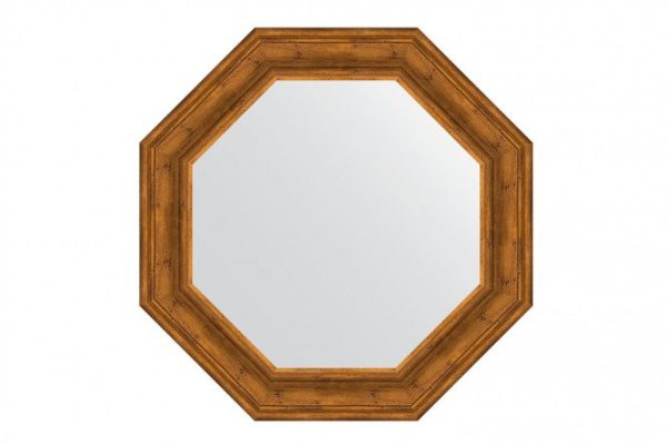 Зеркало настенное в багетной раме EVOFORM Octagon BY 7367, травленая бронза 74х74 см