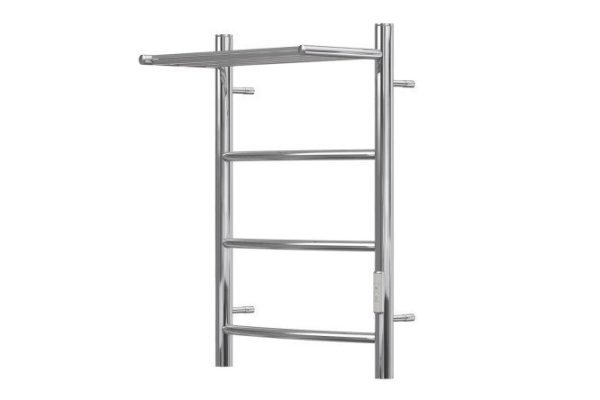 Полотенцесушитель электрический POINT Афина П3 с полкой, хром PN04846P 43.2х60х25.1 см