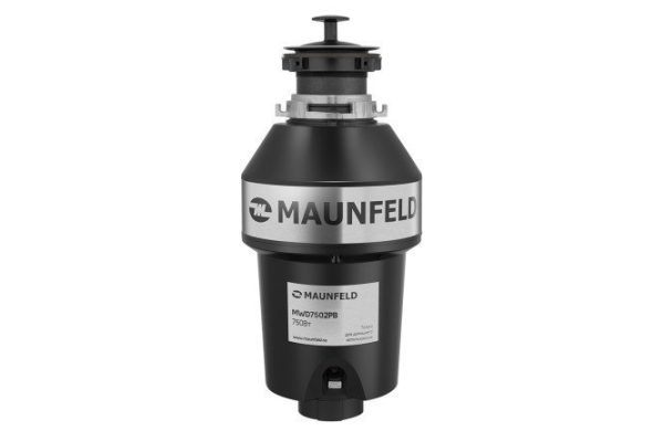 Измельчитель пищевых отходов с пневмокнопкой MAUNFELD MWD 7502PB, чёрный, нержавеющая сталь