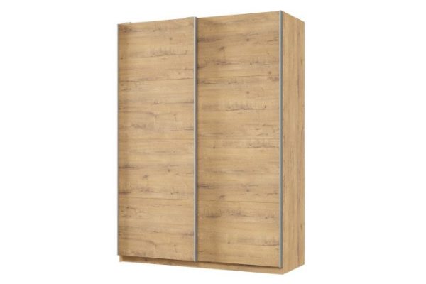 Шкаф-купе 2-дверный Практик 160х220х60 см, бунратти, профиль серебро