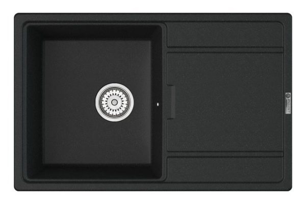 Мойка кухонная врезная POINT Лаура 78 PN3005B, чёрный 78х50х21.5 см
