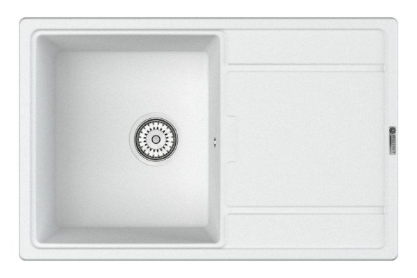 Мойка кухонная врезная POINT Лаура 78 PN3005W, белый 78х50х21.5 см