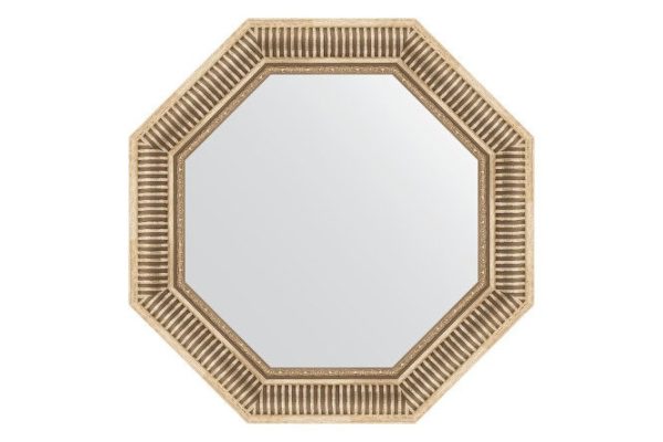 Зеркало настенное в багетной раме EVOFORM Octagon BY 3815, серебряный акведук 67.8х67.8 см