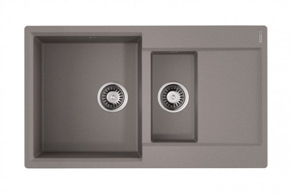 Мойка врезная с крылом OMOIKIRI Daisen 86-2-GR 4993475, серый 86х51х19.5 см