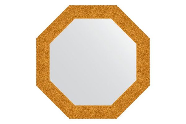 Зеркало настенное в багетной раме EVOFORM Octagon BY 3801, чеканка золотая 76.6х76.6 см