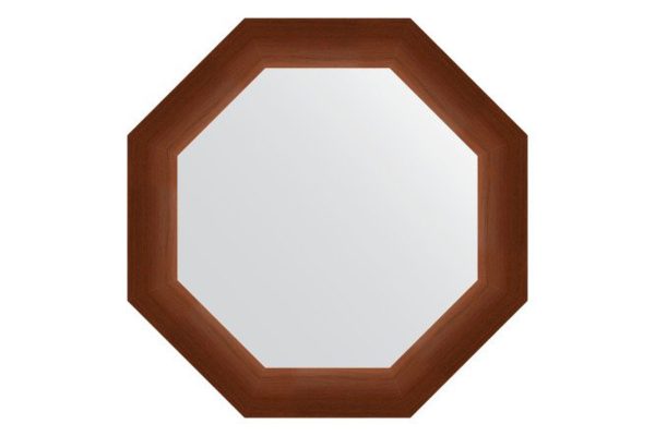 Зеркало настенное в багетной раме EVOFORM Octagon BY 3727, орех 52.4х52.4 см