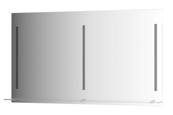 Зеркало настенное EVOFORM Ledline-S c полочкой и 3-мя встроенными LED-светильниками, BY 2169 130х75 см