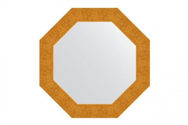 Зеркало настенное в багетной раме EVOFORM Octagon BY 7351, чеканка золотая 71х71 см